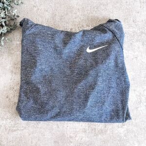Nike Blue Hooded Long Sleeve Pullover Top Size Small